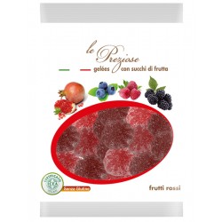 Le Preziose želatinové bonbóny s ovocnou šťávou z malin a ostružin 100g
